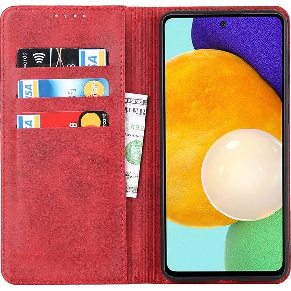 SailorTech Samsung Galaxy A53 5G Wallet Leather Case, Premium PU Leather Cases Folio Flip Cover with Magnetic Closure Kickstand Card Slots Holder Wine Red 3