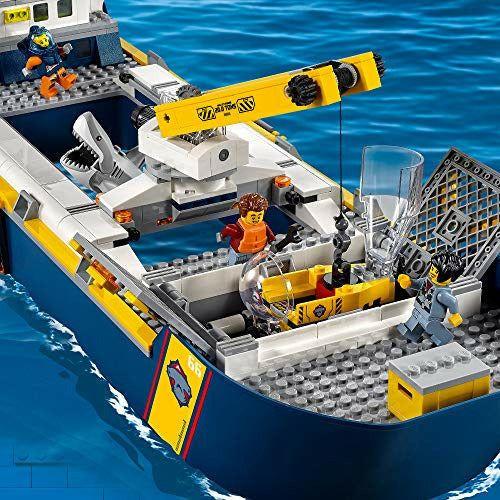 LEGO 60266 City Ocean Exploration Ship Floating Toy Boat, Deep Sea Underwater Set, Diving Adventure for Kids 1
