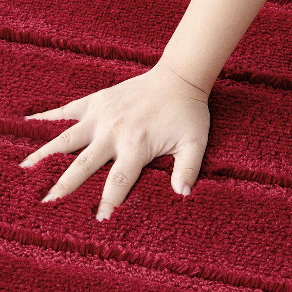 MIULEE Bath Mats Non-slip Shower Mat Rugs Soft and Absorbent Bathroom Mat Washable Carpet Machine Washable Bathroom Rug Suitable for Bath, Shower and Toilet 50x80 CM Red 3