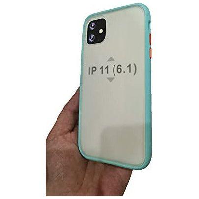 CP&A iPhone 11 Pro case shockproof, semitransparent protective phone case, hard cover, iPhone 11 Pro bumper case with coloured buttons, scratch-proof case for iPhone 11, 6.1inch (15.5cm) (Sky Blue) 1
