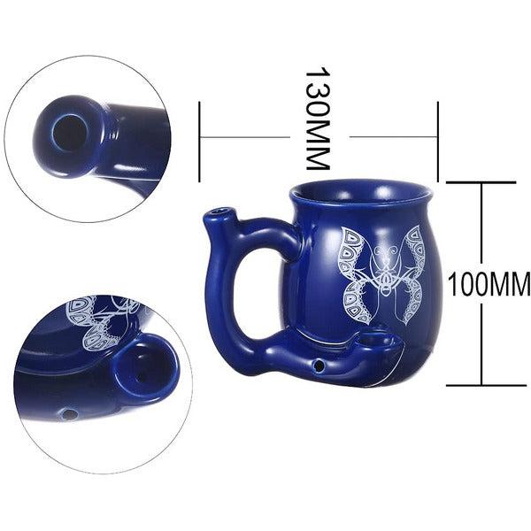 NC KTF Roast & Toast Coffee Mug with Pipe Fashion Craft, 400ml Blue Color Unique Picture 1