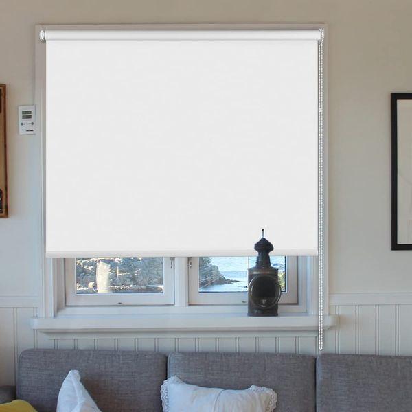HIDODO Thermal Roller Window Blinds, Blackout Roller Blinds for Windows, Waterproof Fabric Blinds UV Protection Fit Bedroom, Living Room, Bathroom, Kitchen and Doors, 76 x 183 cm, White 1