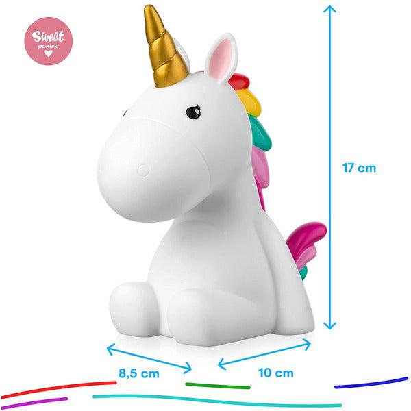 Sweet Ponies Unicorn LED Night Light - Color Changing Bedroom Lamp in Gift Package - Rechargeable 1