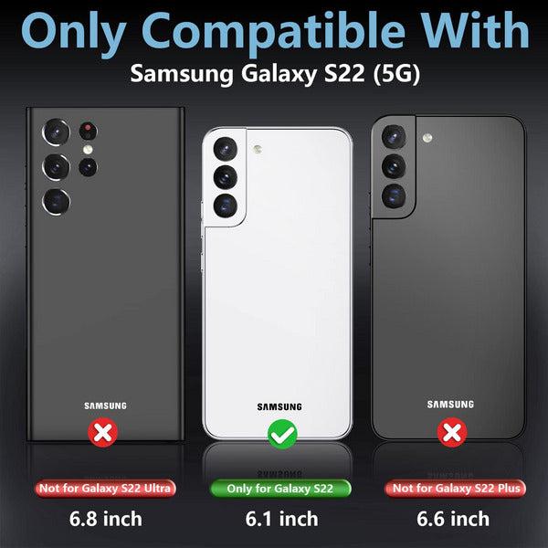 Temdan Designed for Samsung Galaxy S22 Case,IP68 Waterproof Case with Built-in Screen Protector,Full Body Heavy Duty Shockproof Dustproof Snowproof Clear Cover for Samsung S22 5G 6.1 Inch（Black Clear） 1