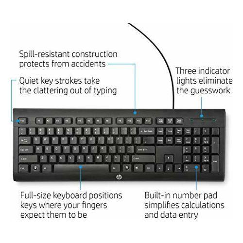HP K1500 Black Wired USB Keyboard 3