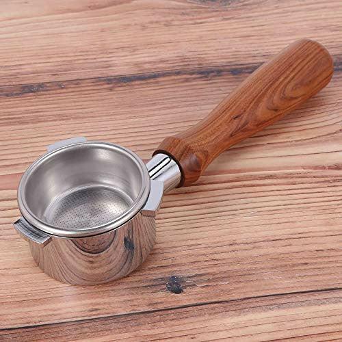 Moligh doll Coffee Machines Stainless Steel Coffee Machine Bottomless Filter Holder Portafilter Wooden Handle Professional Accessory 54MM 3