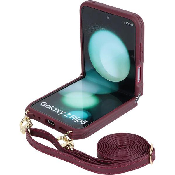 Zouzt for Samsung Z Flip 5 Wallet Case Galaxy Z Flip 5 Leather Case with Card Holder Zip, Minimalist Design PU Leather Purse Durable Phone Protective Cover for Samsung Galaxy Z Flip 5 (2023) - Purple 3