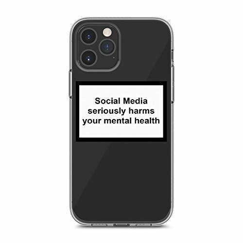 VJP-SM Social Media Seriously Harms Your mental Health TPU Bumper Case (iPhone 12 / iPhone 12 Pro Clear) 0