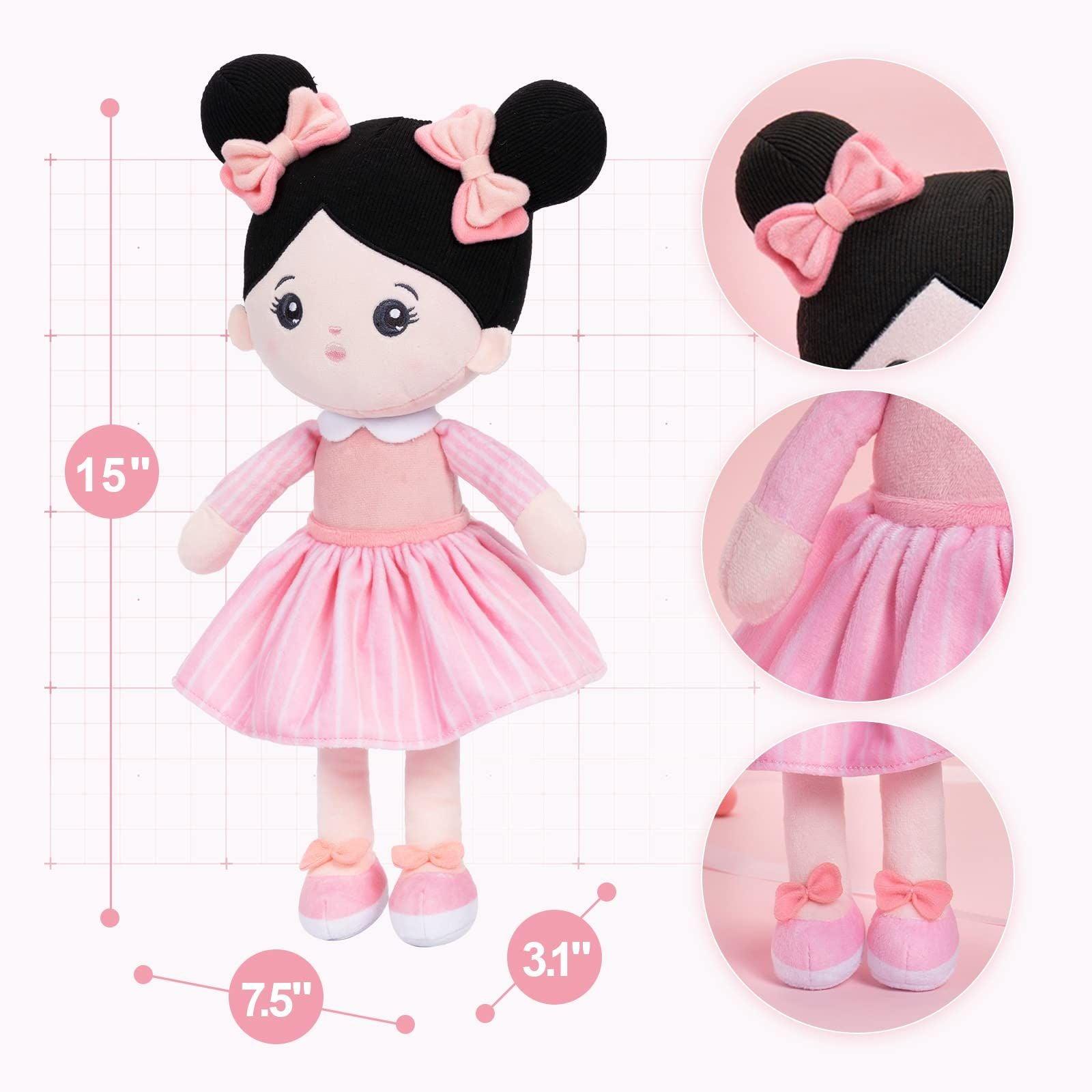 Starpony OUOZZZ 15'' Baby Dolls Girls Gifts Plush Soft Rag Toy for 1 Year Old Kids 2