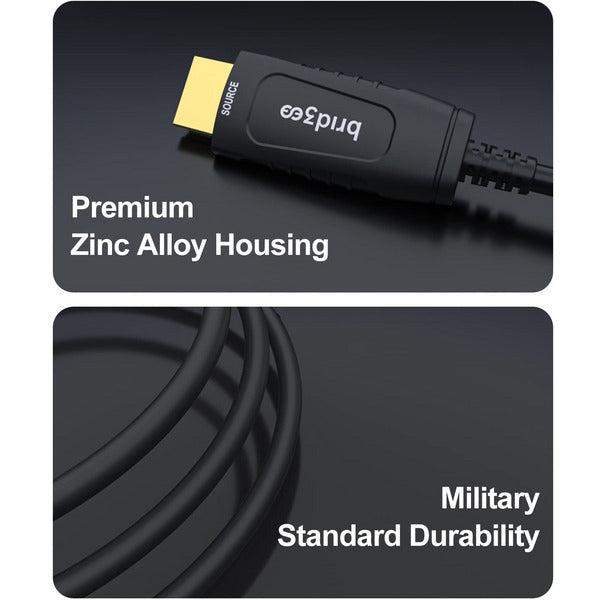 BRIDGEE Fiber Optic HDMI 2.0 Cable, Ultra High Speed AOC Supports 18Gbps 4K@60Hz Dynamic HDR 10, eARC, HDCP2.2, 4:4:4 (33ft) 1