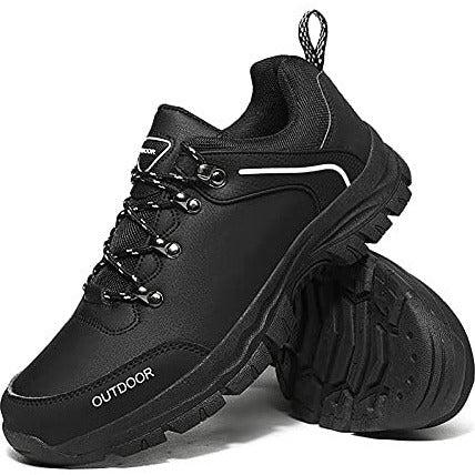 Mens Hiking Shoes Walking Outdoor Trekking Non-Slip Trainers Lace-up Low Casual Shoes Black 12 1