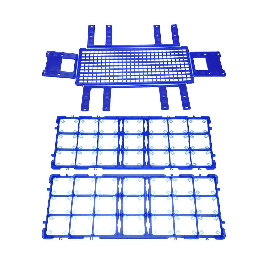 sourcing map Tube Rack Detachable Polypropylene 21-Well Blue for 50ml 3