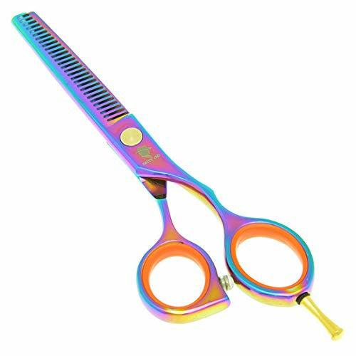 SMITHCHU Hairdressing Scissors Hair Scissors Shears Professional Hairdresser Haircut Salon Barber Scissors for Man, Women and Kids Rainbow 5.5 Inch 0