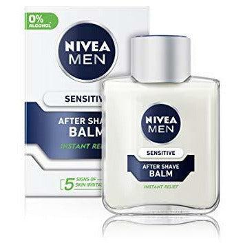 NIVEA MEN Sensitive Post Shave Balm with Zero Percent Alcohol, After Shave Balm for Men, Men's Skin Care and Shaving Essentials - Pack of 6 0