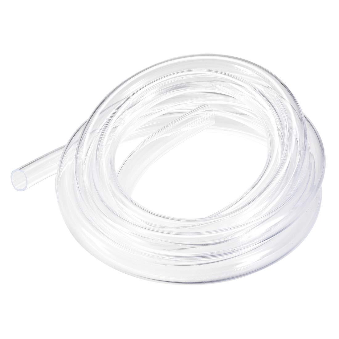 sourcing map PVC Hose Tube, 19mm(0.74") ID x 24mm(0.94") OD 3 Meter 9.8ft Clear Vinyl Tubing, Plastic Flexible Water Pipe 0