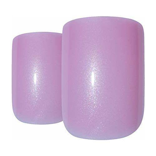 Bling Art False Nails French Manicure Pink - Natural Full Cover Medium Tips UK 0