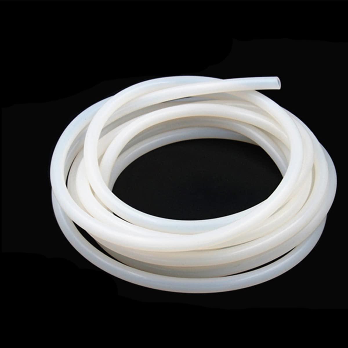 MACHSWON Silicone Tube 4mm ID 7mm OD 100.04ft White Silicone Rubber Tube Silicone Tube Food Grade Air Hose for Pump Transfer 30.5m 3