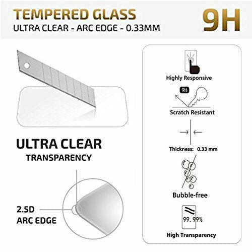 NEW'C Pack of 3, Glass Screen Protector for Huawei P30 Lite, Anti-Scratch, Anti-Fingerprints, Bubble-Free, 9H Hardness, 0.33mm Ultra Transparent, Ultra Resistant Tempered Glass 1