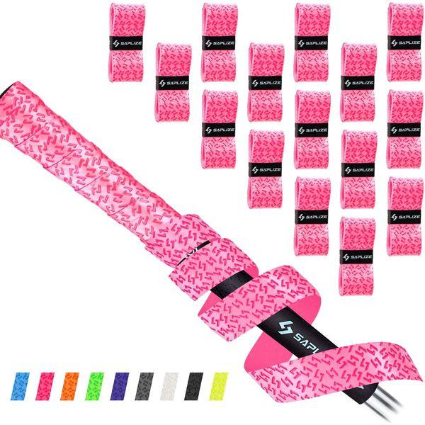 SAPLIZE Golf Grip Wrapping Tapes, 15-Pack Tacky PU Overgrip Tapes, New Regripping Solution for Golf Club Grips, Pink 0