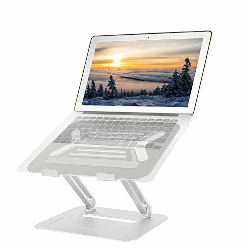 Urmust Adjustable Laptop Stand for Desk Aluminum Computer Stand for Laptop Riser Holder Notebook Stand Compatible with MacBook Air Pro Ultrabook All Laptops 11-17"(Silver) 0