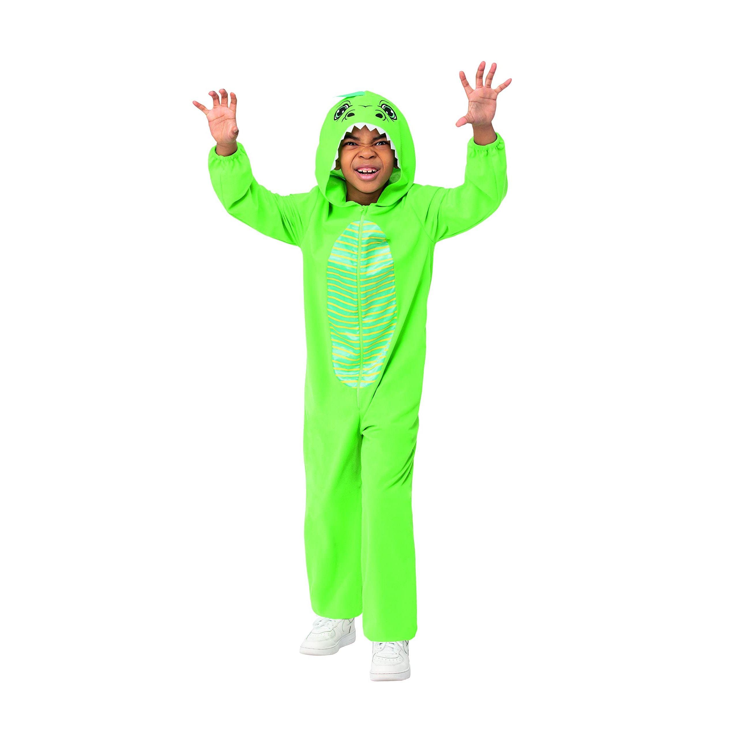 Costume & Party Kids Childs Dinosaur Costume Green (Age 4-6) 1