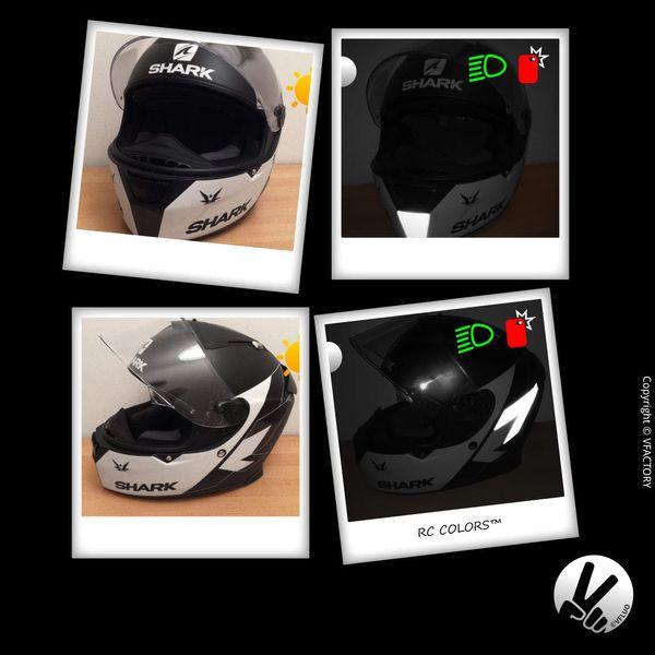 VFLUO 3M REFLECTIVE COLORS, Universal adhesive DIY kit for Helmet/Motorbike/Scooter/Bike, 3M Technology, 20 x 30 cm sheet, Kawazaki green 4