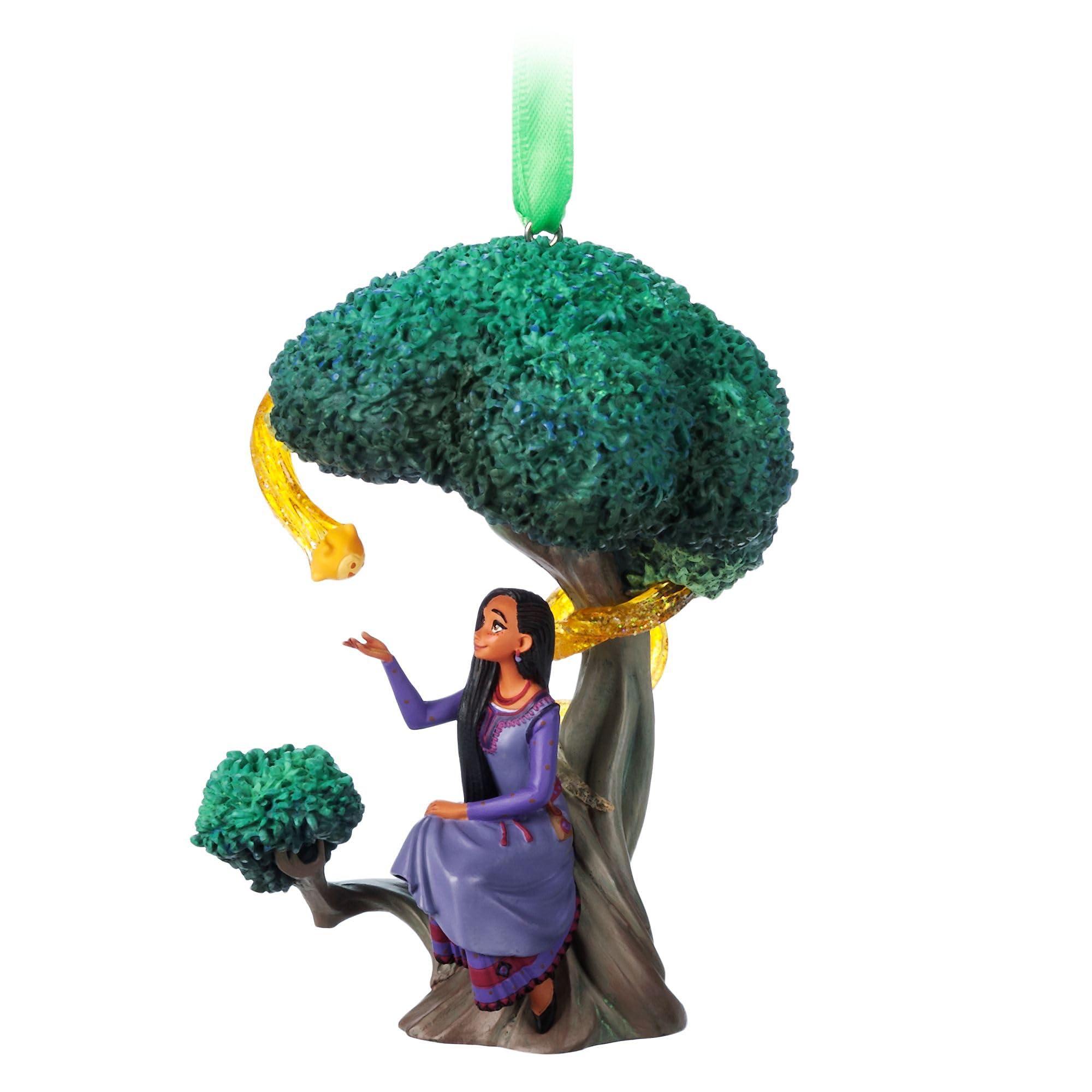 Disney Store Official Wish, Asha and Star Sketchbook Ornament, Christmas Tree Decoration, 10cm/3.9”, Sculpted Holiday Seasonal Hanging Decoration 0