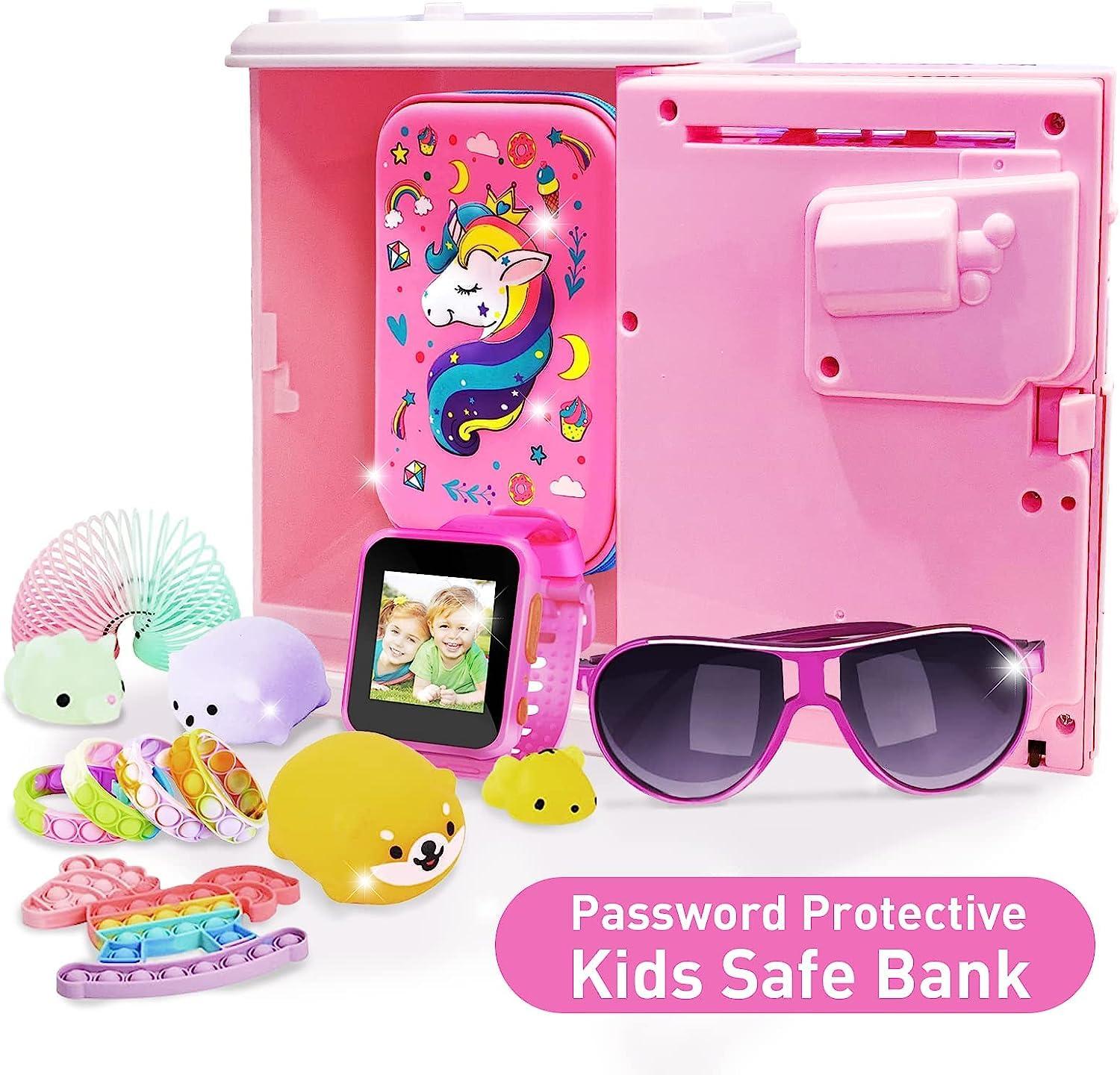 Piggy Bank for Kids, Money Bank Electronic ATM Coin Cash Auto Scroll Money Saving Bank with Password for Girls Boys 3