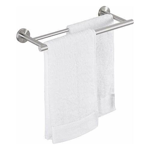 Brand - Umi Double Towel Rail Bar Holder 16 Inch 40 cm Bathroom Kitchen Towel Rod SUS 304 Stainless Steel Brushed Wall Mount, A2001S40-2 0