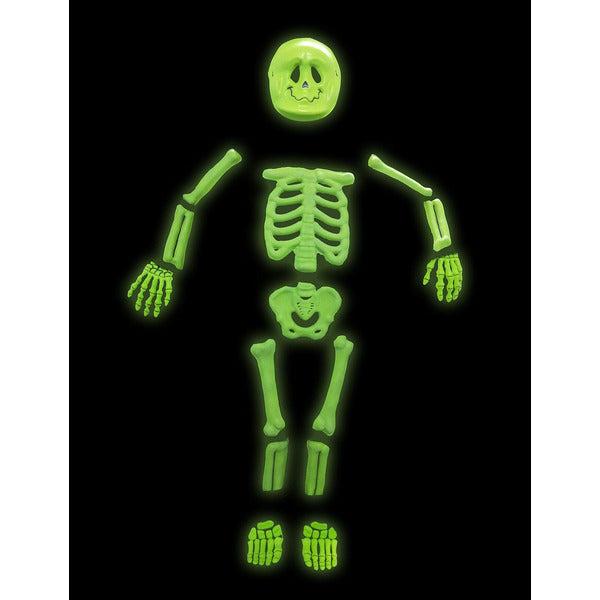 IKALI Kids Halloween Skeleton Costume, 3D Glow in the Dark Bone Jumpsuit 4pcs For Age 9-10 Years 1