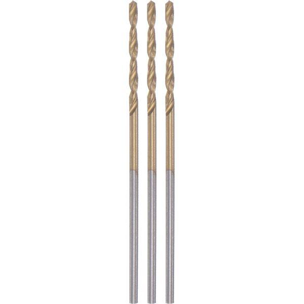 sourcing map 3pcs Twist Drill Bits 1mm Titanium Coated (HSS-E) M42 High Speed Steel 8% Cobalt Straight Shank for Stainless Steel Aluminum Alloy Metal
