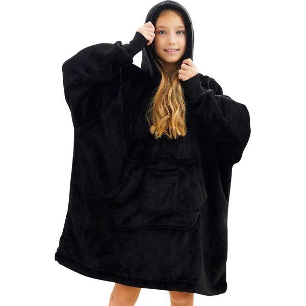 REDESS Blanket Hoodie Sweatshirt, Wearable Blanket Oversized Sherpa with Sleeves and Giant Pocket, Cozy Hoodie Warm for Adult Kids
