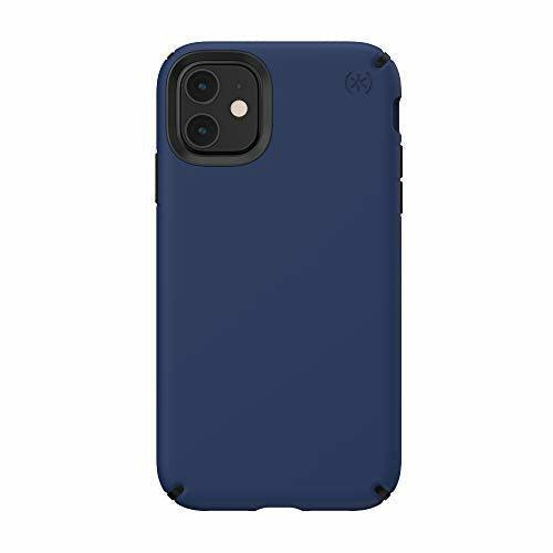 Speck iPhone 11 Case - Presidio Pro - Protective Thin Slim Soft Touch Finish Grip Anti Scratch Dual-Layer Protective Cover - Coastal Blue/Black 2