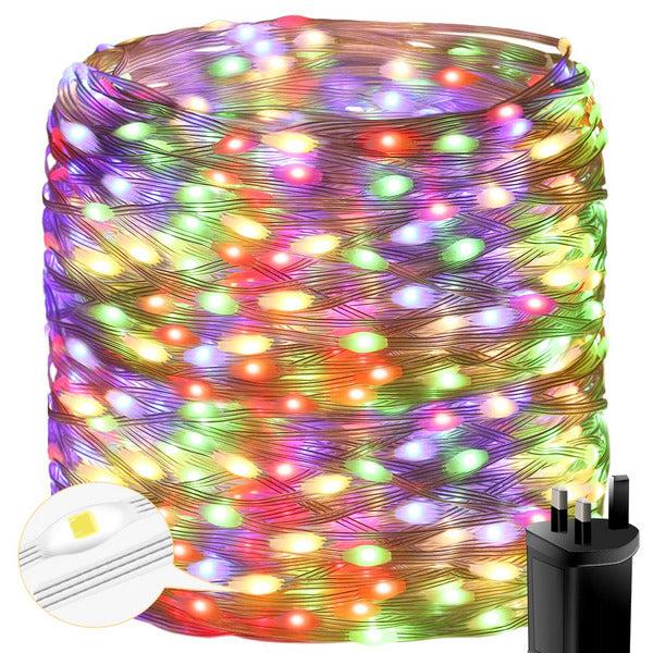 Christmas Lights Outdoor Mains Powered, 500 LED 65M/213Ft Plug in Fairy Lights with 8 Modes Waterproof Multi-Color Changing Fairy Lights for Christmas Indoor/Outdoor Garden Patio Xmas Tree Decoration 0