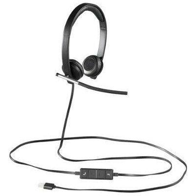 Logitech H650e Wired Headset, Stereo Headphones with Noise-Cancelling Microphone, USB, In-Line Controls, Indicator LED, PC/Mac/Laptop - Black 3
