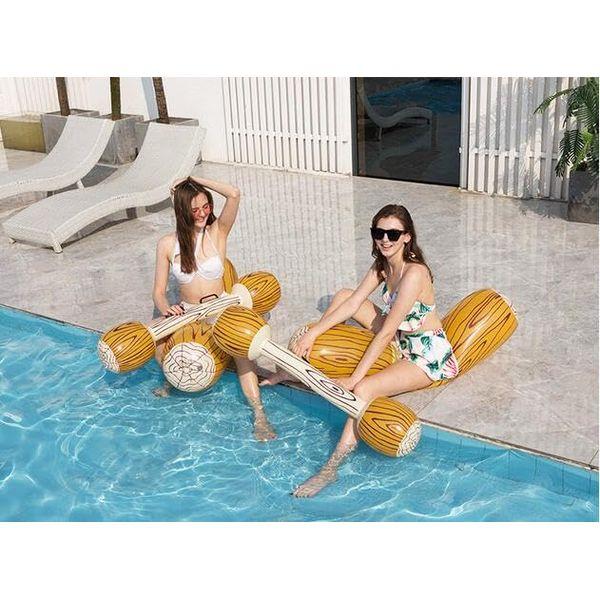 DBOO Pool Floats Inflatable for Adults Swimming Pool Toy Water Toy for Outdoor Cool Pool Inflatables Battle Log Pool Raft Pool Game Pool Party Water Sport Inflatable Floating Row Toy for Children (L) 2