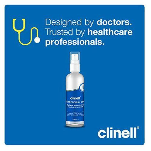 Clinell - Antibacterial Hand Spray Suitable for Hands and Surfaces - Dermatologically Tested, Kills 99.99 Percent of Germs - 100 ml bottle 3