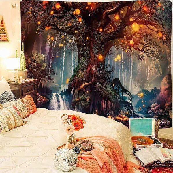 INTDORM Magical Forest Tapestry Life Tree Tapestry Trippy Wall Tapestry Wall Hanging For Bedroom (150x200cm) 3