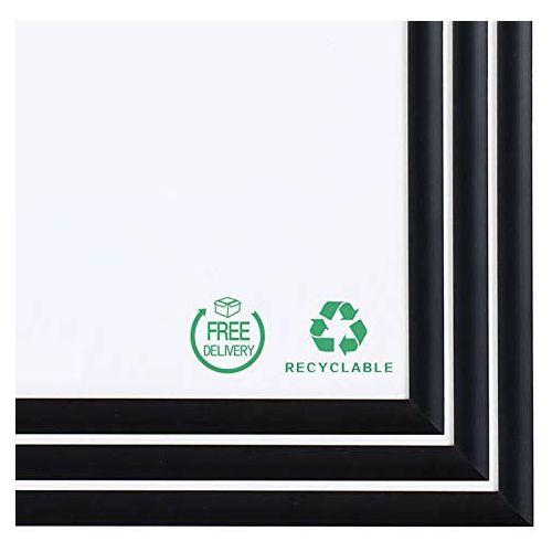 A3 Certificate Picture Frame,3 Pack Black Aluminum Photo Frame with plexiglass for Wall Mount Display,29.7x42 cm,Set of 3 2