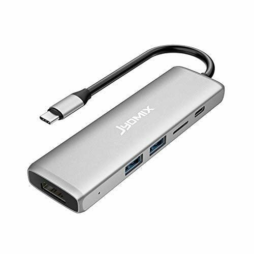 USB C Hub, JYDMIX Aluminum OTG Multiport Hub with USB-C Data Transfer Port, 2 USB 3.0 Ports, 2 Card Readers (SD/Micro SD) for Type-C Devices. 0