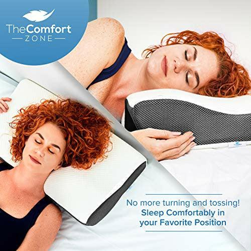 Perfect Orthopedic Support and Relief of Your Back and Neck Pain with our Cervical Contoured Memory Foam Pillow 4