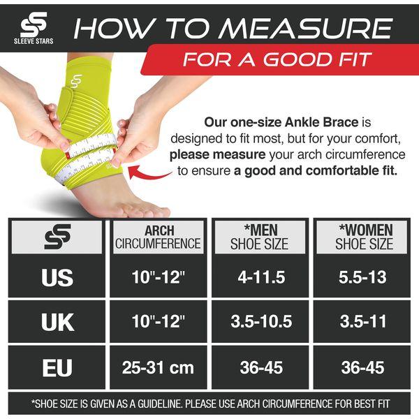 Sleeve Stars Ankle Brace for Sprained Ankle, Plantar Fasciitis Relief Achilles Tendonitis Brace, Ankle Support for Women & Men w/Strap, Heel Protector Wrap for Pain & Compression (Pair/Neon Green) 4