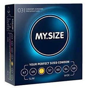 MY.SIZE Lubricated Transparent Condoms, 53 mm, Pack of 3 0