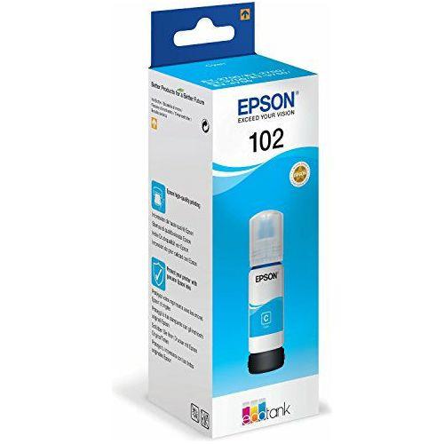 Epson EcoTank 102 Cyan Genuine Ink Bottle, Amazon Dash Replenishment Ready 1