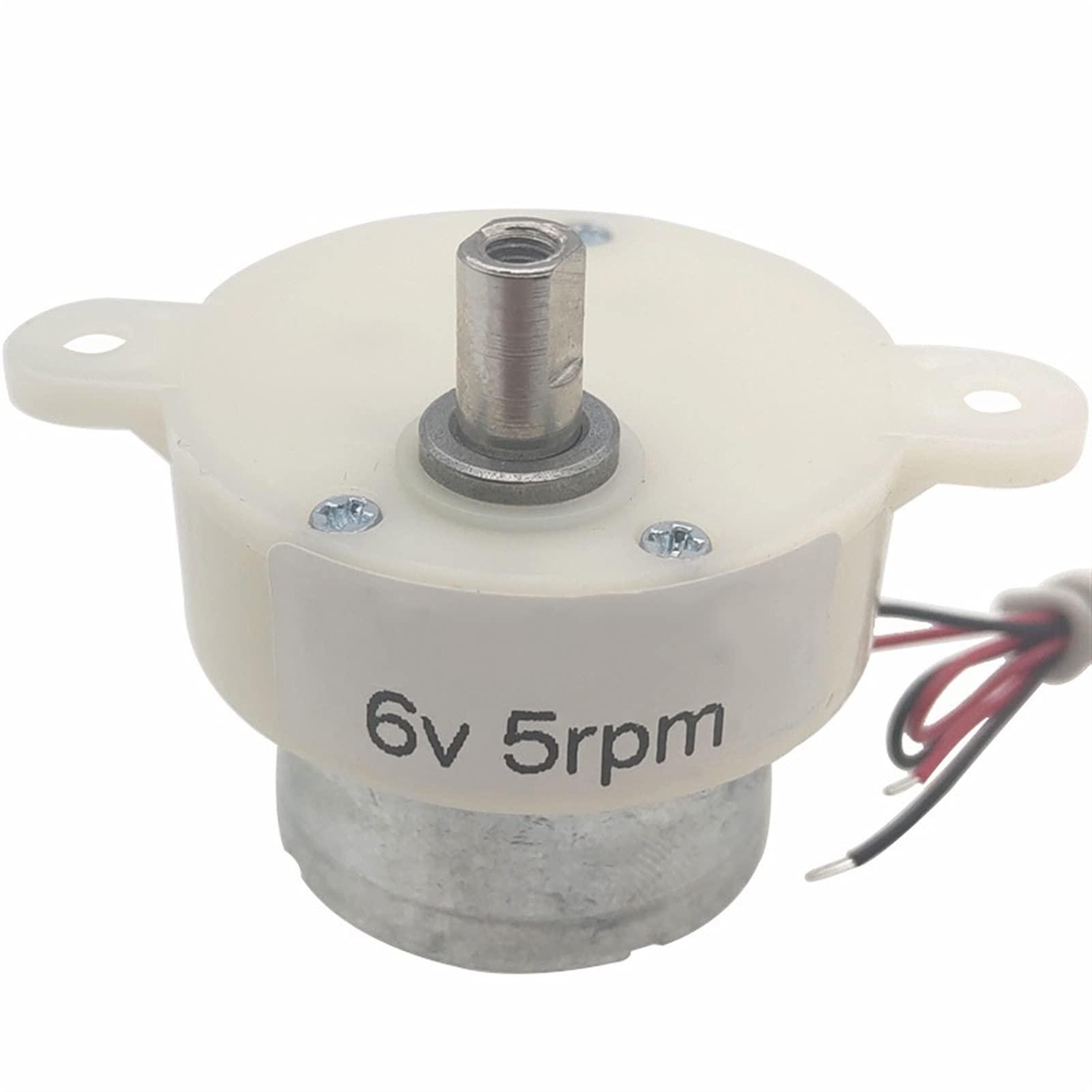 Jjzhb PYunLi-Dc Motor Small Electric DC Motor, 6 Volt Reversible, Mini Micro Geared DC Motor 6V 5RPM/100RPM for Robot Crafts Toy Advertising Light Boxes sturdy and durable (Speed(RPM) : 6v 5rpm)