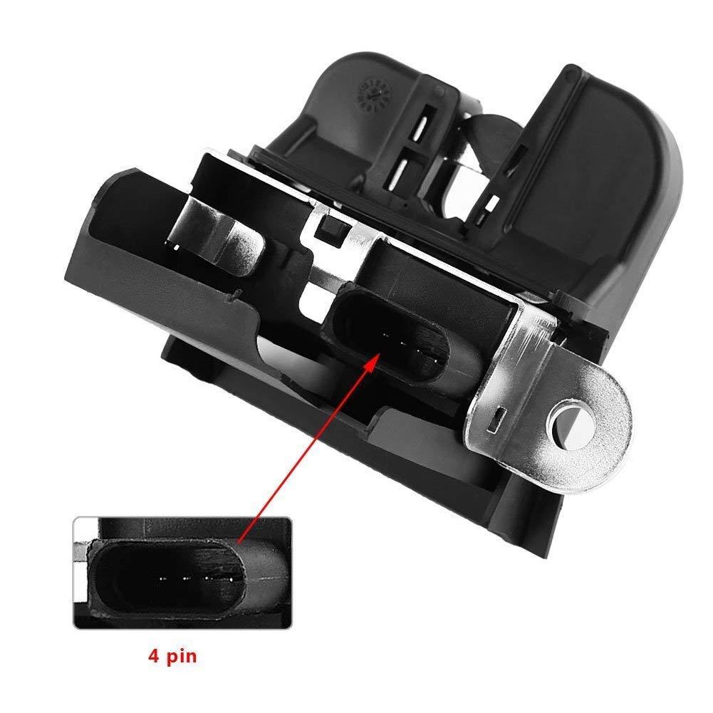 Dzanken Rear Tailgate Latch Actuator Trunk Boot Lid Liftgate Lock for GOLF MK5 MK6 TOURAN PASSAT B6 B7 1T0827505H 4