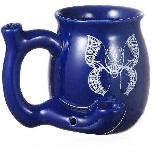 NC KTF Roast & Toast Coffee Mug with Pipe Fashion Craft, 400ml Blue Color Unique Picture