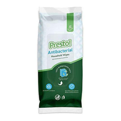 Amazon Brand - Presto! Biodegradable Antibacterial Household Multipurpose Wipes, Pack of 252 wipes (42 wipes x 6 packs) 1