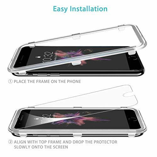 Syncwire Screen Protector for iPhone 8 7 6 6s - [3-Pack, Easy Installation Frame] 9H Hardness 2.5D Tempered Glass Film for iPhone 8 7 6 6s [Shatter-Proof, Bubble-Free, Case-Friendly] 4