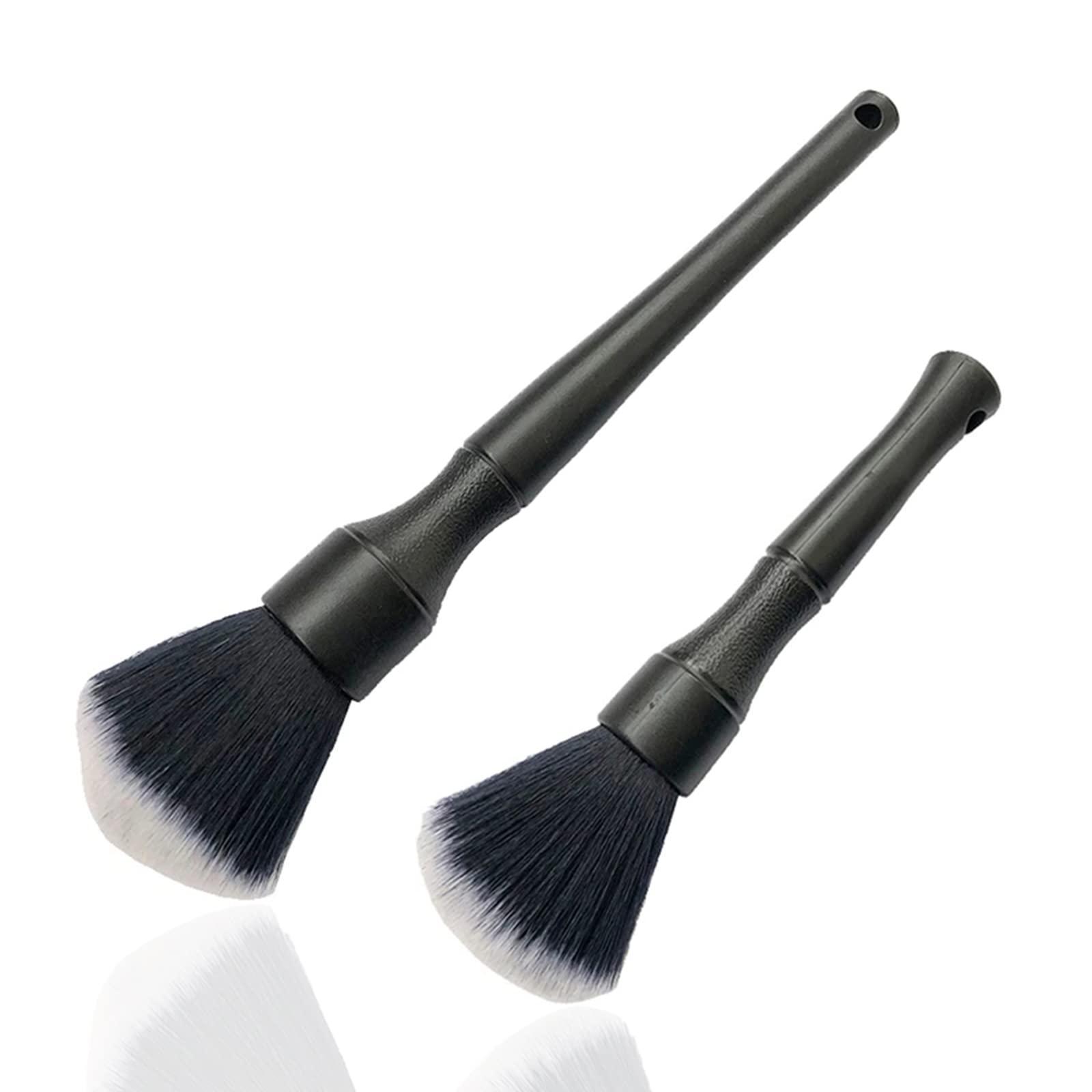 ALI2 Detailing Brush Set,Soft Comfortable Grip for Car Interior and Exterior Detailing Cleaning,Black 0